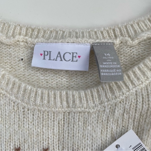 Children's Place Girls Mommy & Me Fairisle Sweater Dress Bunnys Tail Size 14 XL - Picture 5 of 10